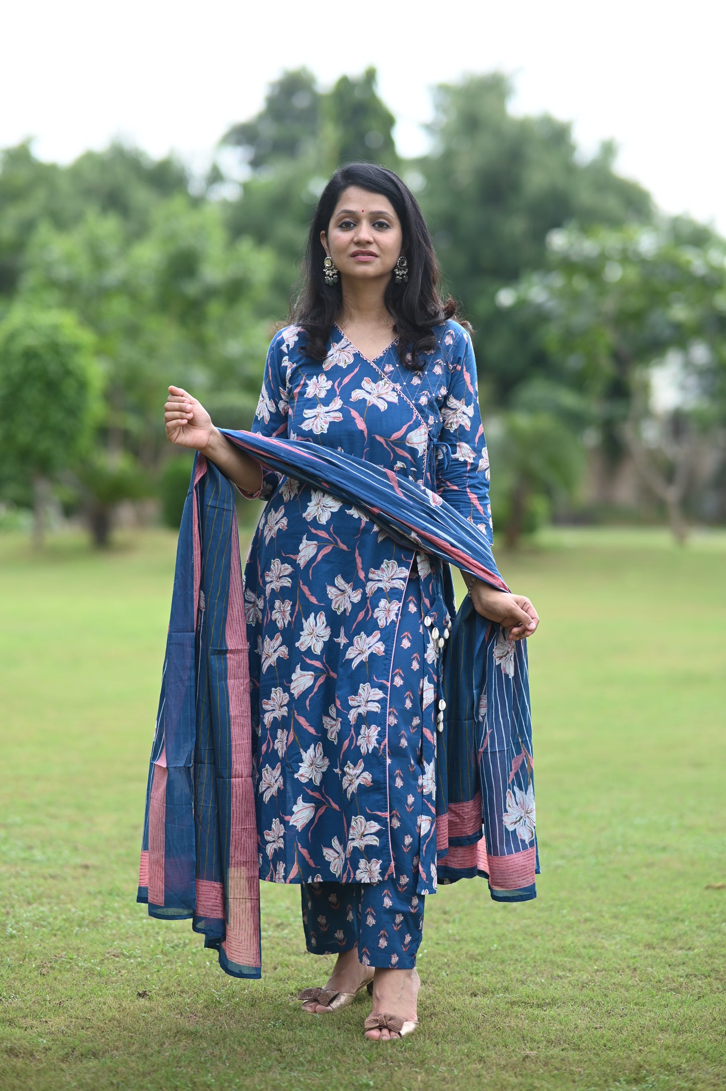 Firoza A-Line Cotton Suit Set