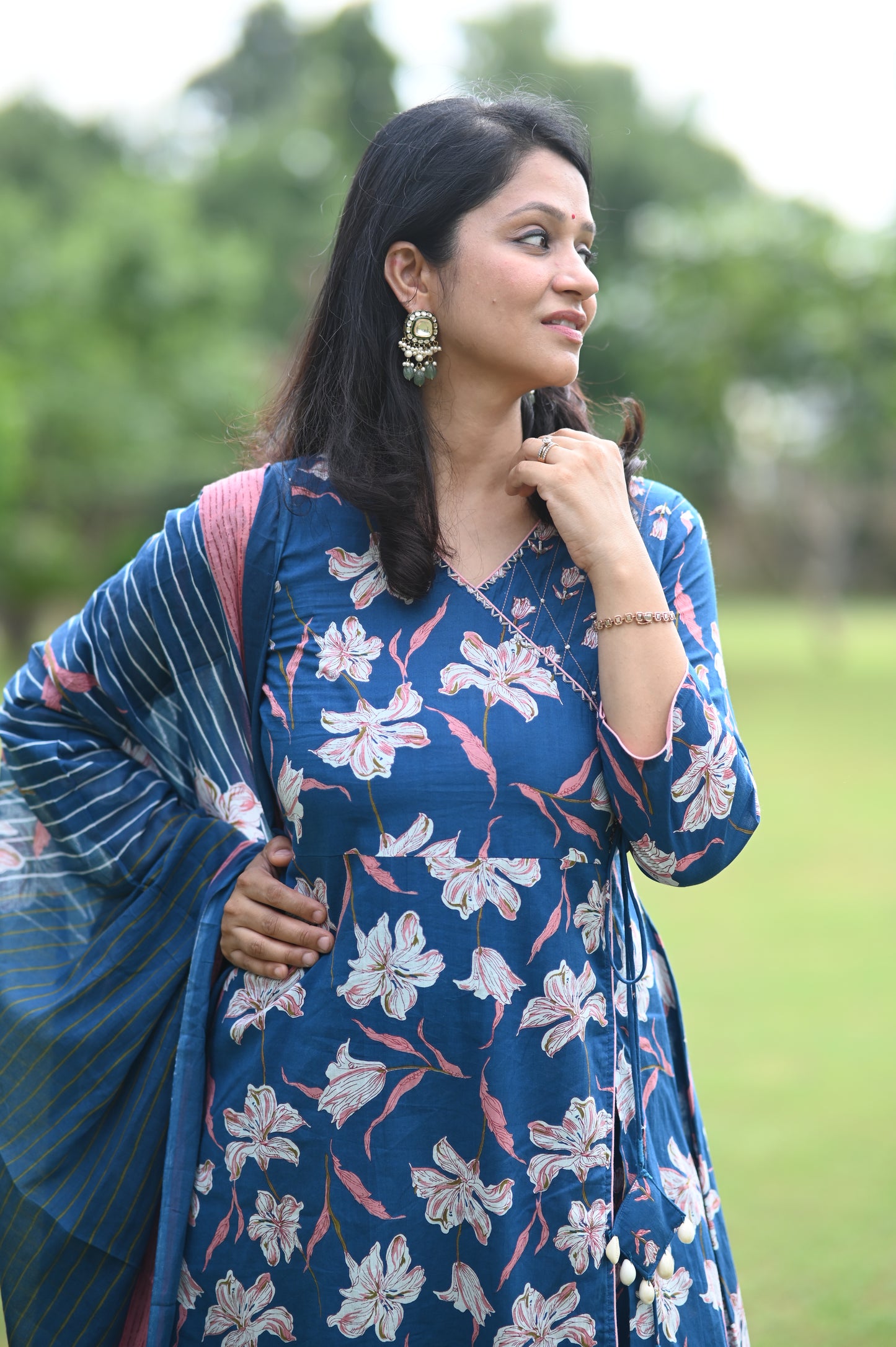 Firoza A-Line Cotton Suit Set