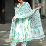 Nargis Mint Anarkali Suit Set