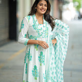 Nargis Mint Anarkali Suit Set