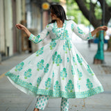 Nargis Mint Anarkali Suit Set