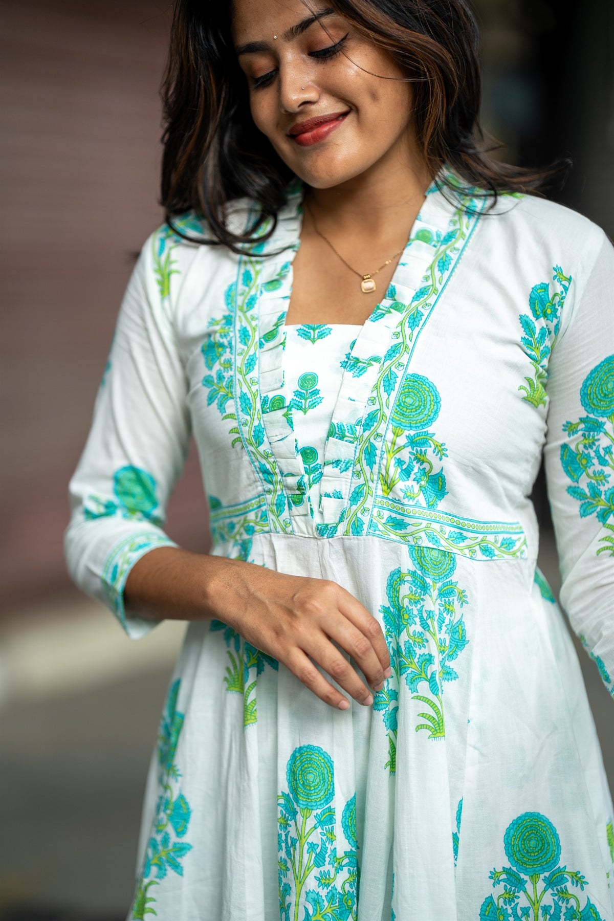 Nargis Mint Anarkali Suit Set