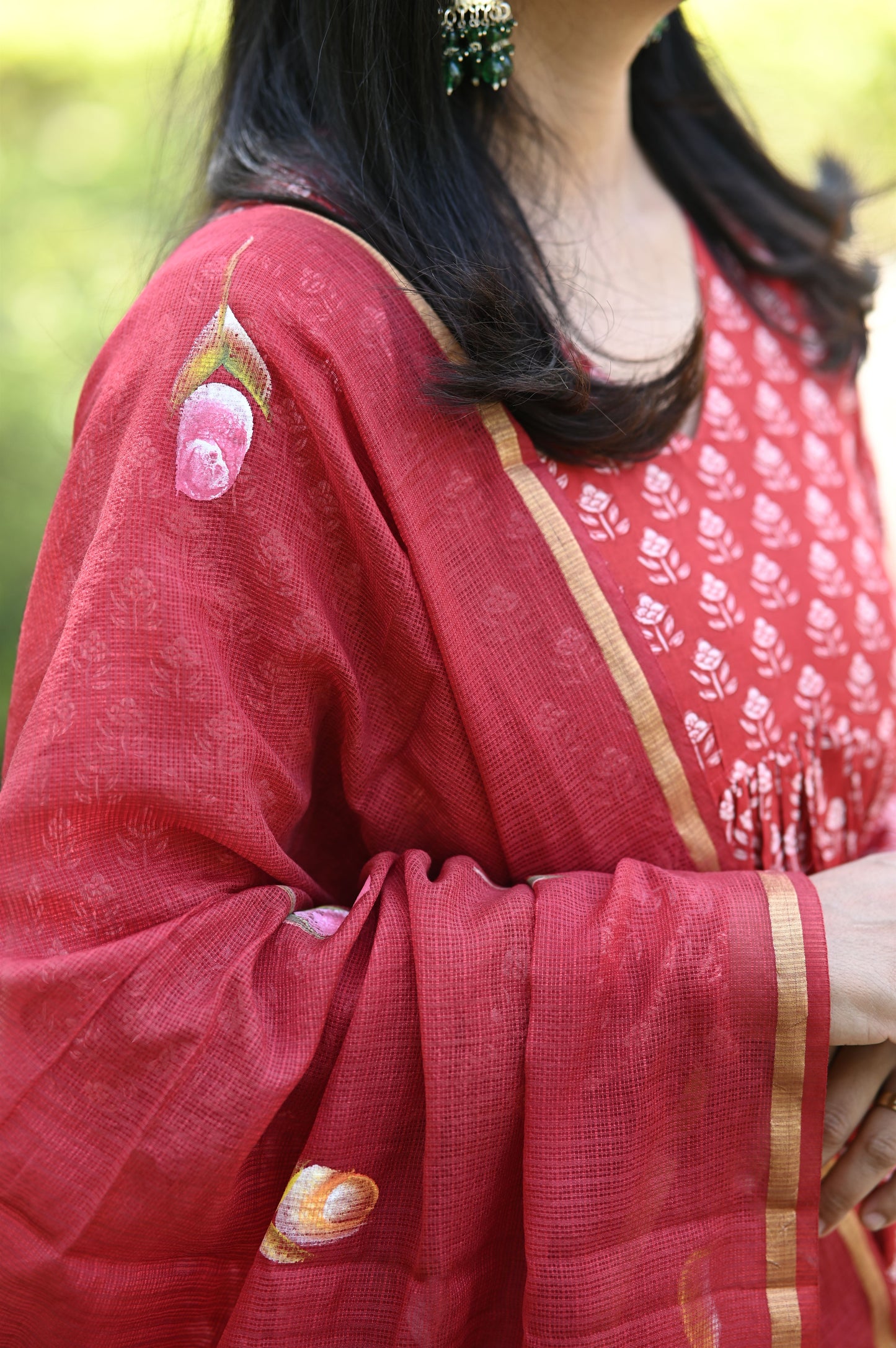 Aabroo Heritage Anarkali Cotton Suit Set