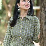 Geni Green Cotton Kurti