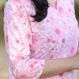 Gulvi Pink Cotton Kurti