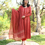 Marina Anarkali Cotton Suit Set