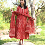 Marina Anarkali Cotton Suit Set