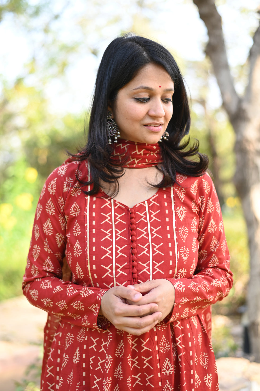 Marina Anarkali Cotton Suit Set
