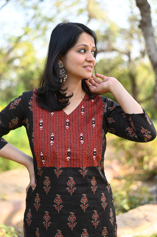 Yami Cotton Kurta Pant Set