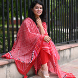 Red Lehariya Suit Set