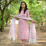 Jaal-Boota Print Suit Set