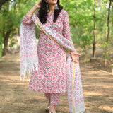 Jaal-Boota Print Suit Set