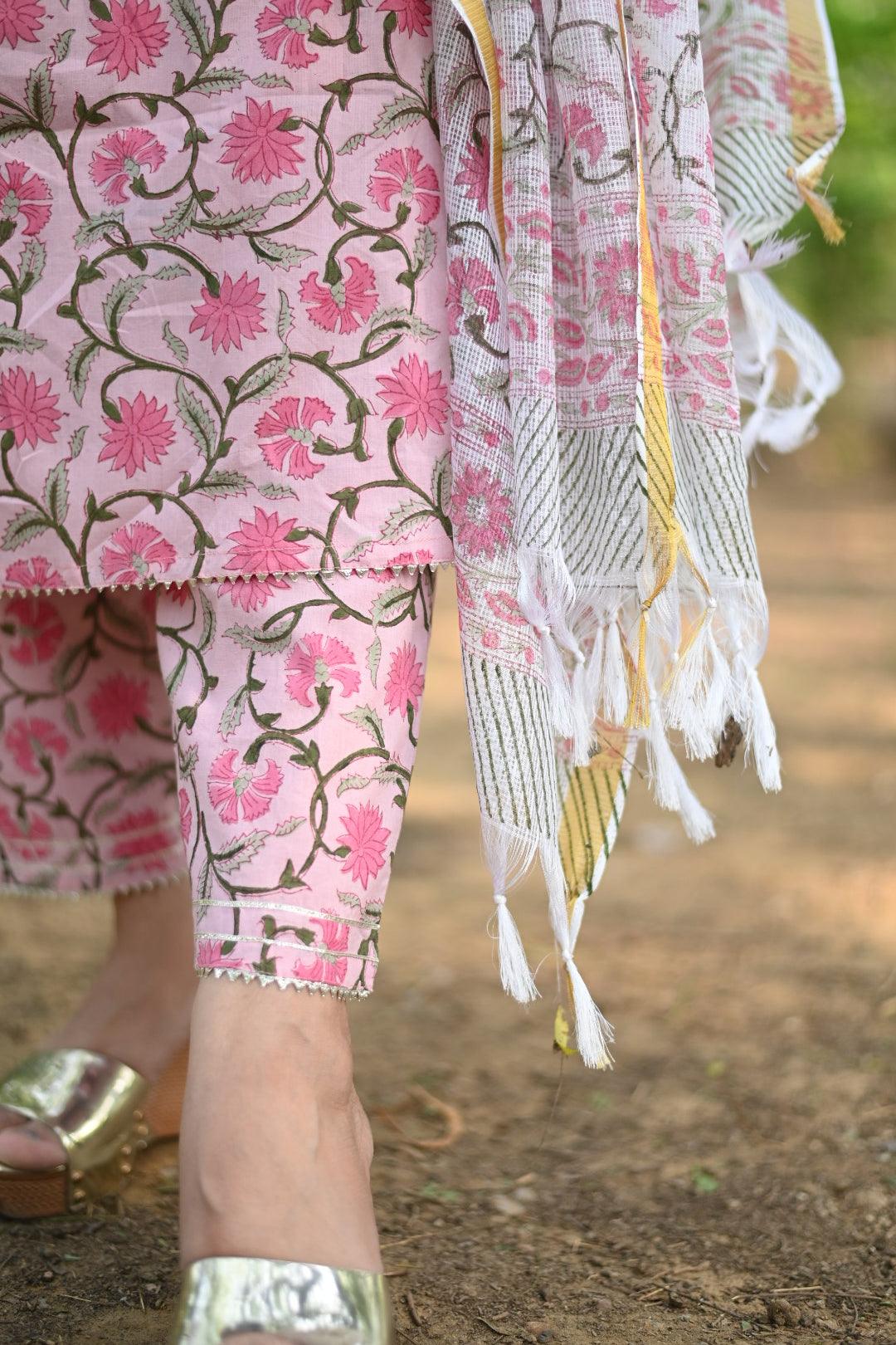 Jaal-Boota Print Suit Set
