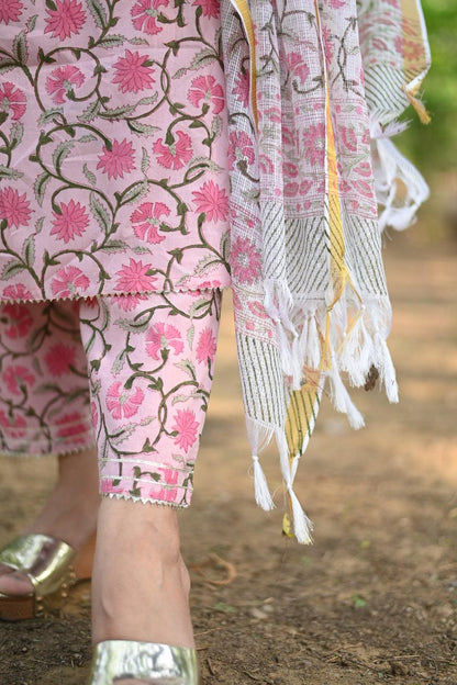 Jaal-Boota Print Suit Set