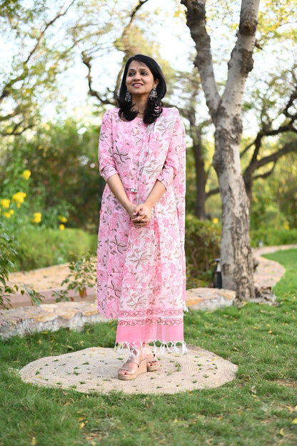 Kaartiki Hand Block Cotton Suit Set