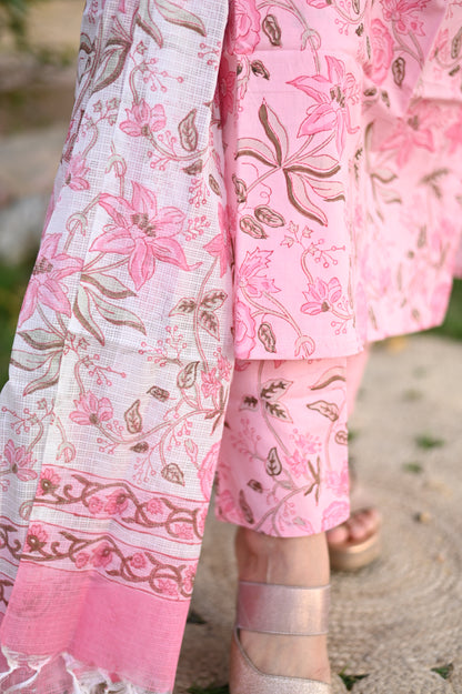 Kaartiki Hand Block Cotton Suit Set