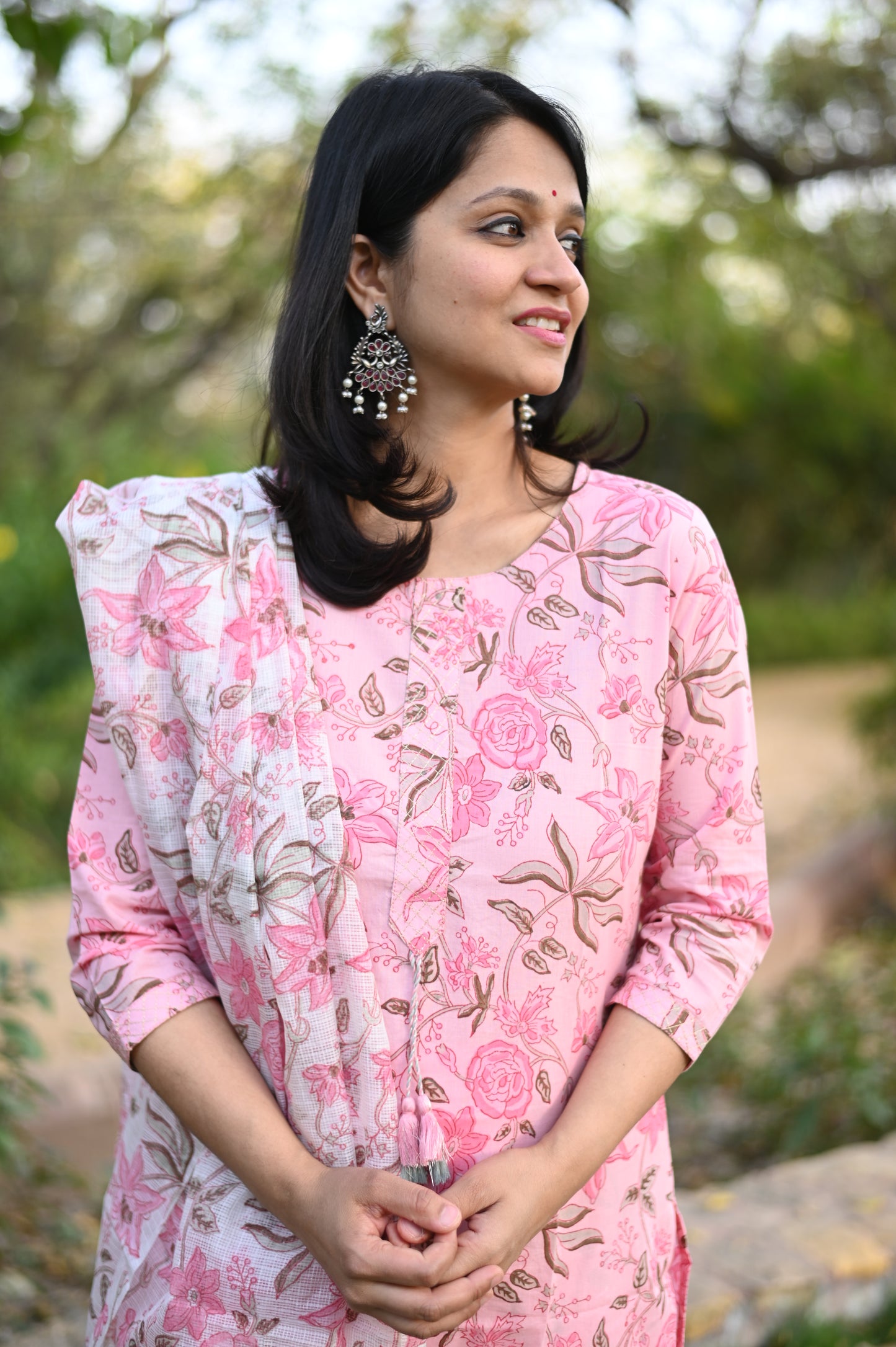 Kaartiki Hand Block Cotton Suit Set