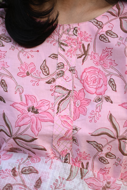 Kaartiki Hand Block Cotton Suit Set