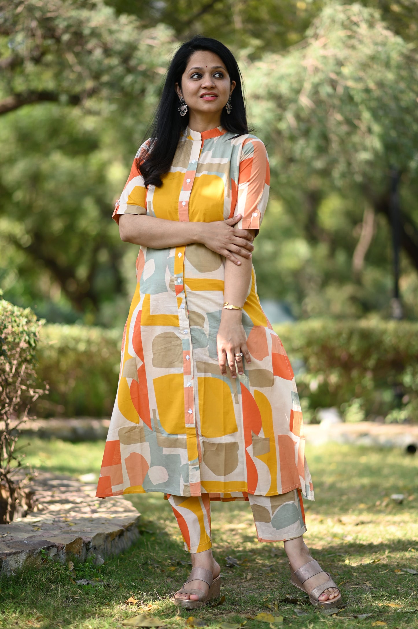 Lyra A-Line Pattern Co-ord Set