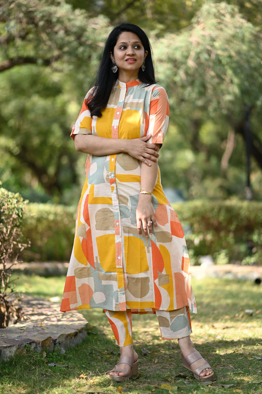 Lyra A-Line Pattern Co-ord Set