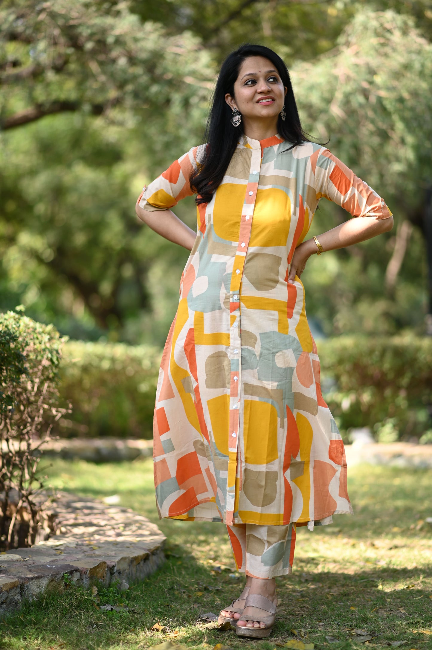 Lyra A-Line Pattern Co-ord Set