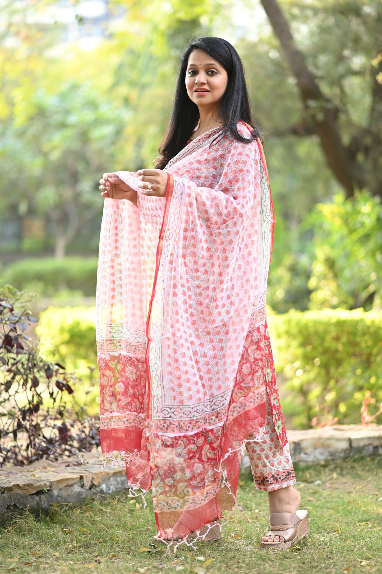 Mallika Hand Block Cotton Suit Set