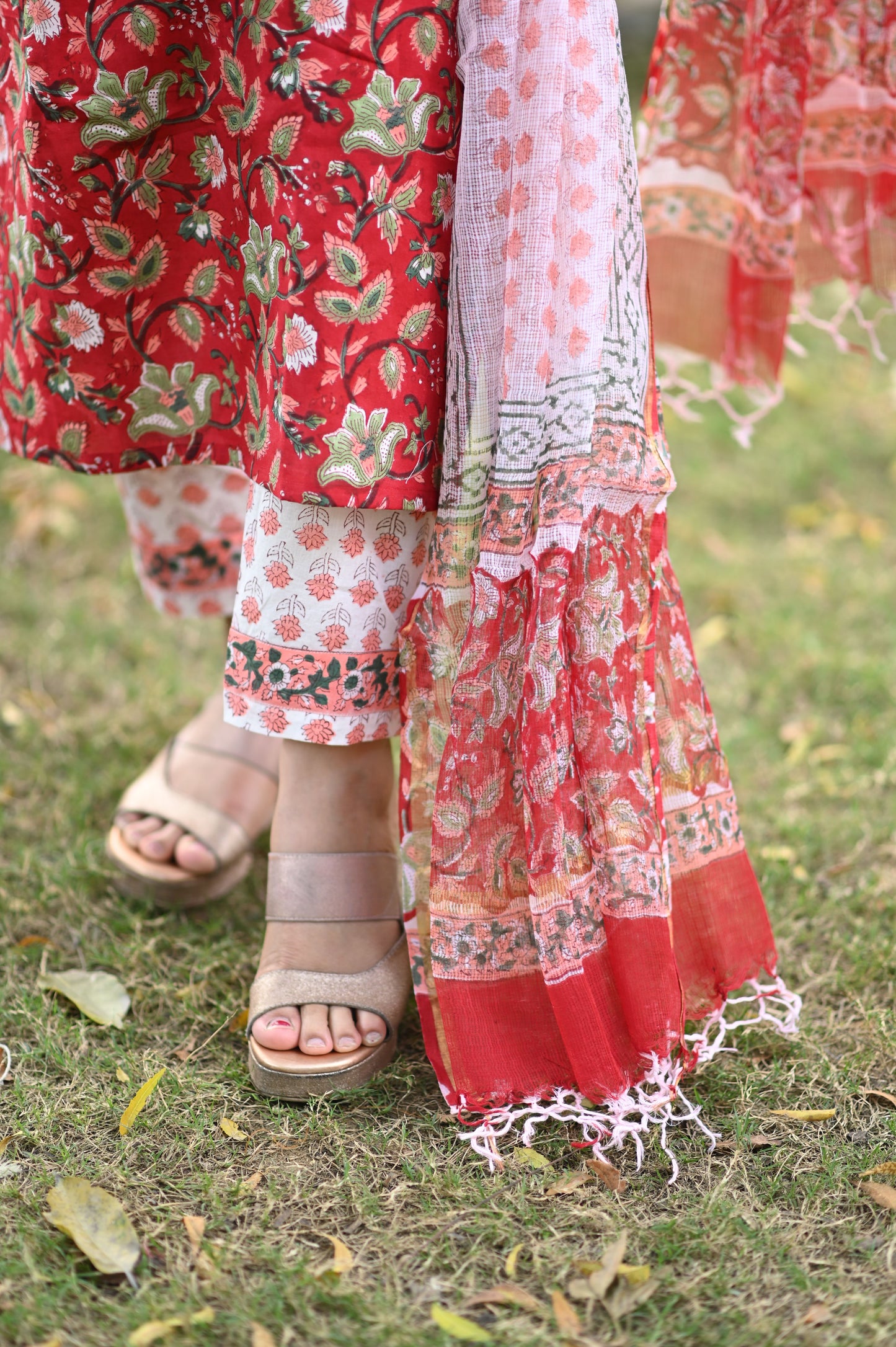 Mallika Hand Block Cotton Suit Set