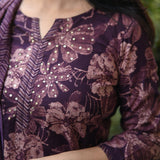 Vibrant Wine Designer Cotton Suit Set