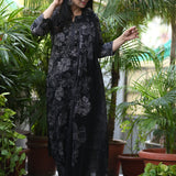 Lush Black Designer Cotton Suit Set
