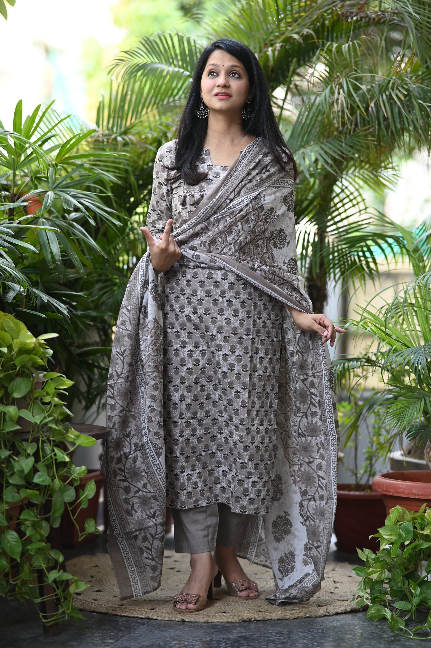 Bhoomi Bagru Cotton Handblock Suit Set