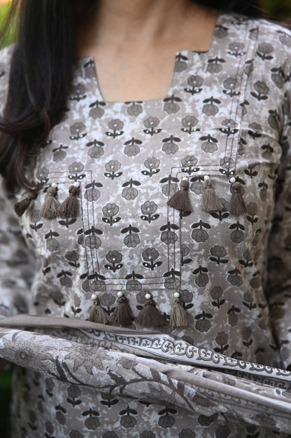 Bhoomi Bagru Cotton Handblock Suit Set