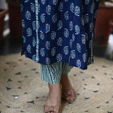 Aarvi Indigo Cotton Kurta Pant Set