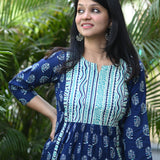 Aarvi Indigo Cotton Kurta Pant Set