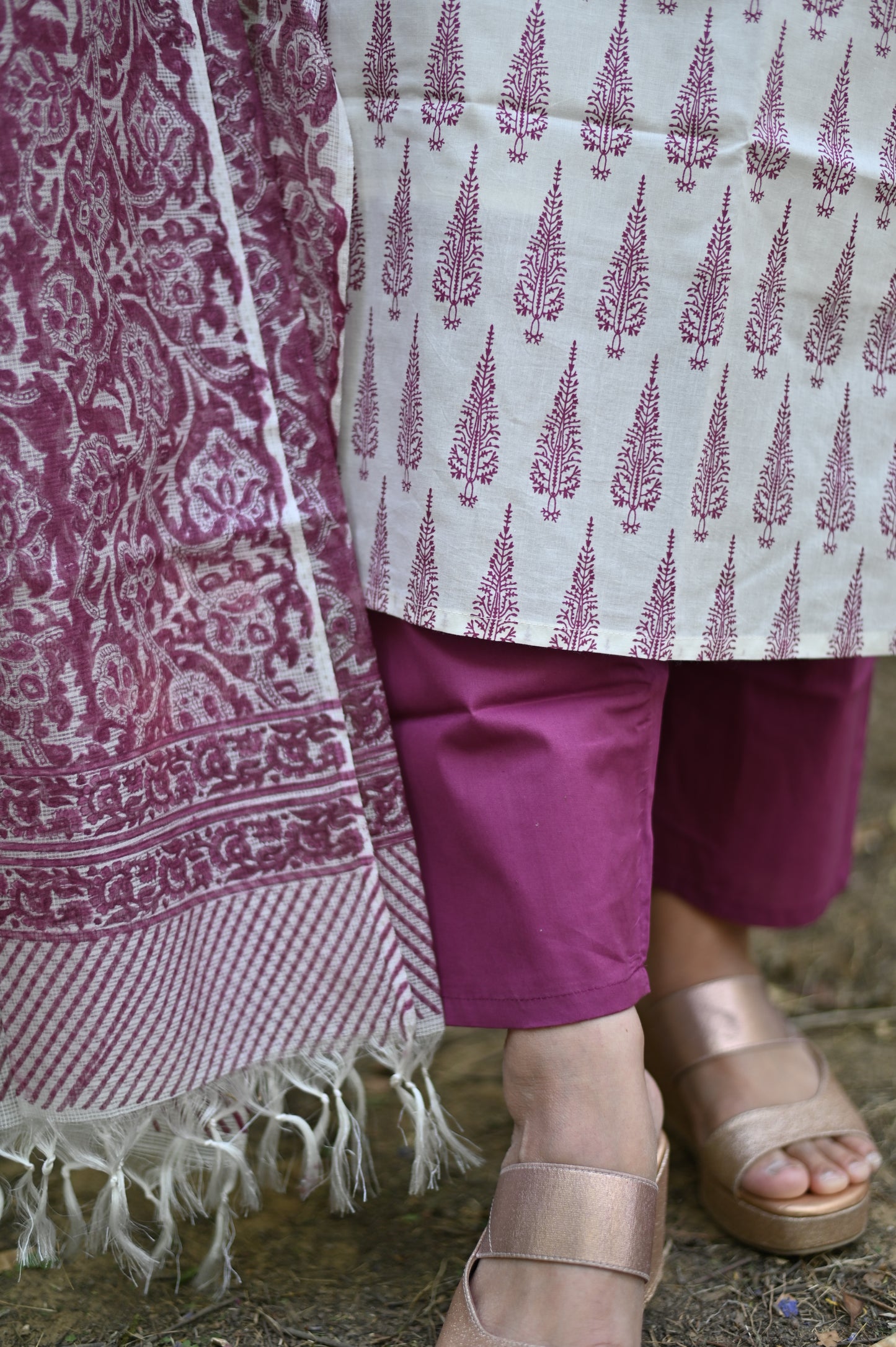Mandira Hand Block Suit Set