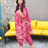 Floral Print Cotton Suit Set