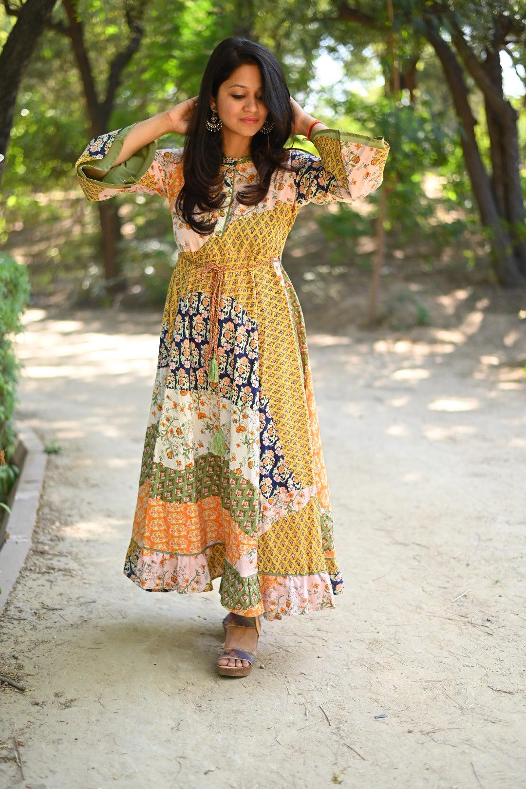 Multicolor Cotton One Piece