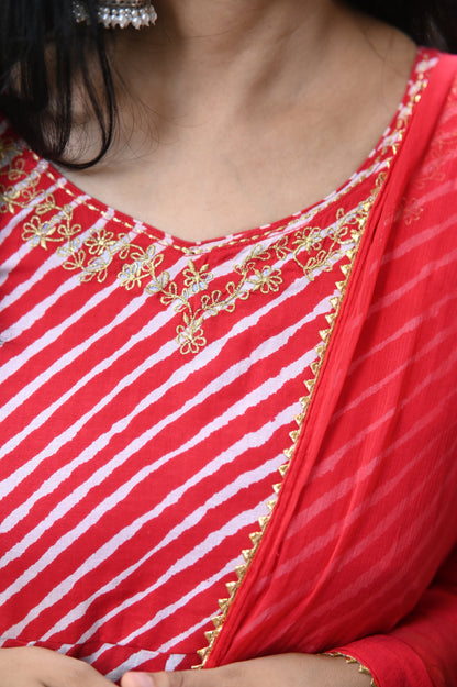 Raagini Lehariya Anarkali Suit Set