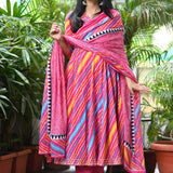 Satrangi Bandhani Anarkali Suit Set