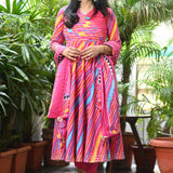 Satrangi Bandhani Anarkali Suit Set