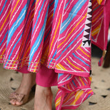 Satrangi Bandhani Anarkali Suit Set