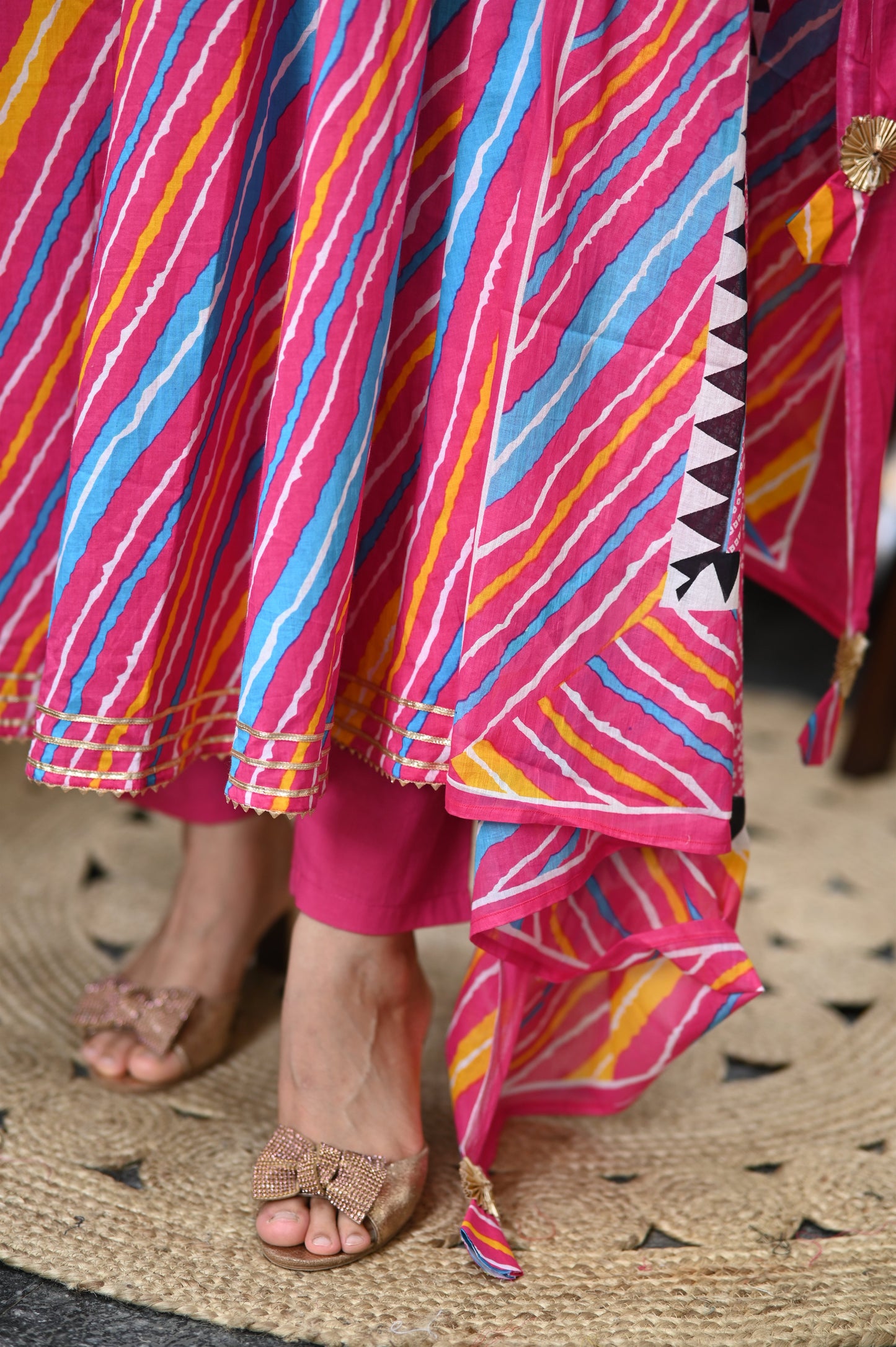 Satrangi Bandhani Anarkali Suit Set