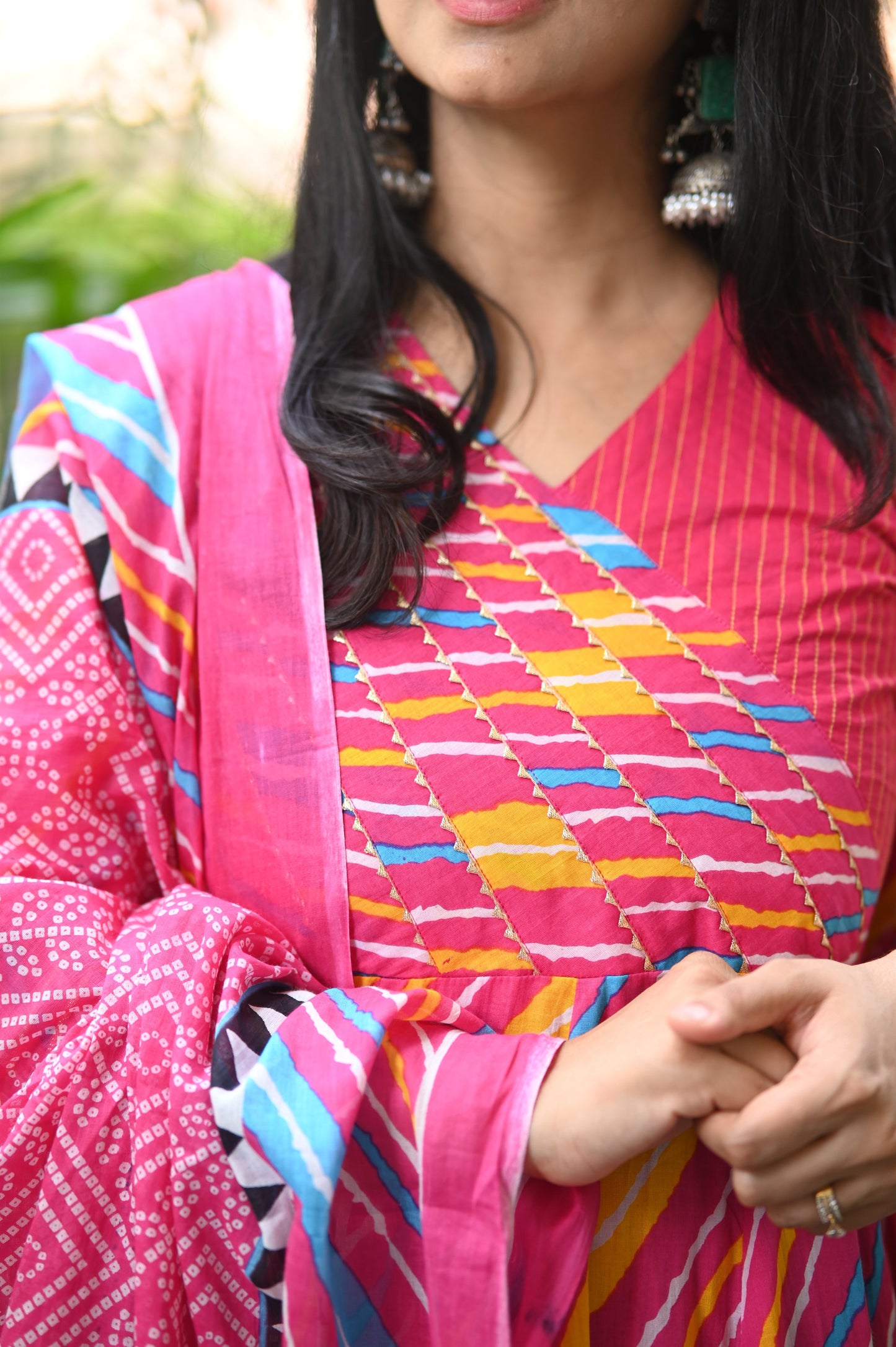Satrangi Bandhani Anarkali Suit Set