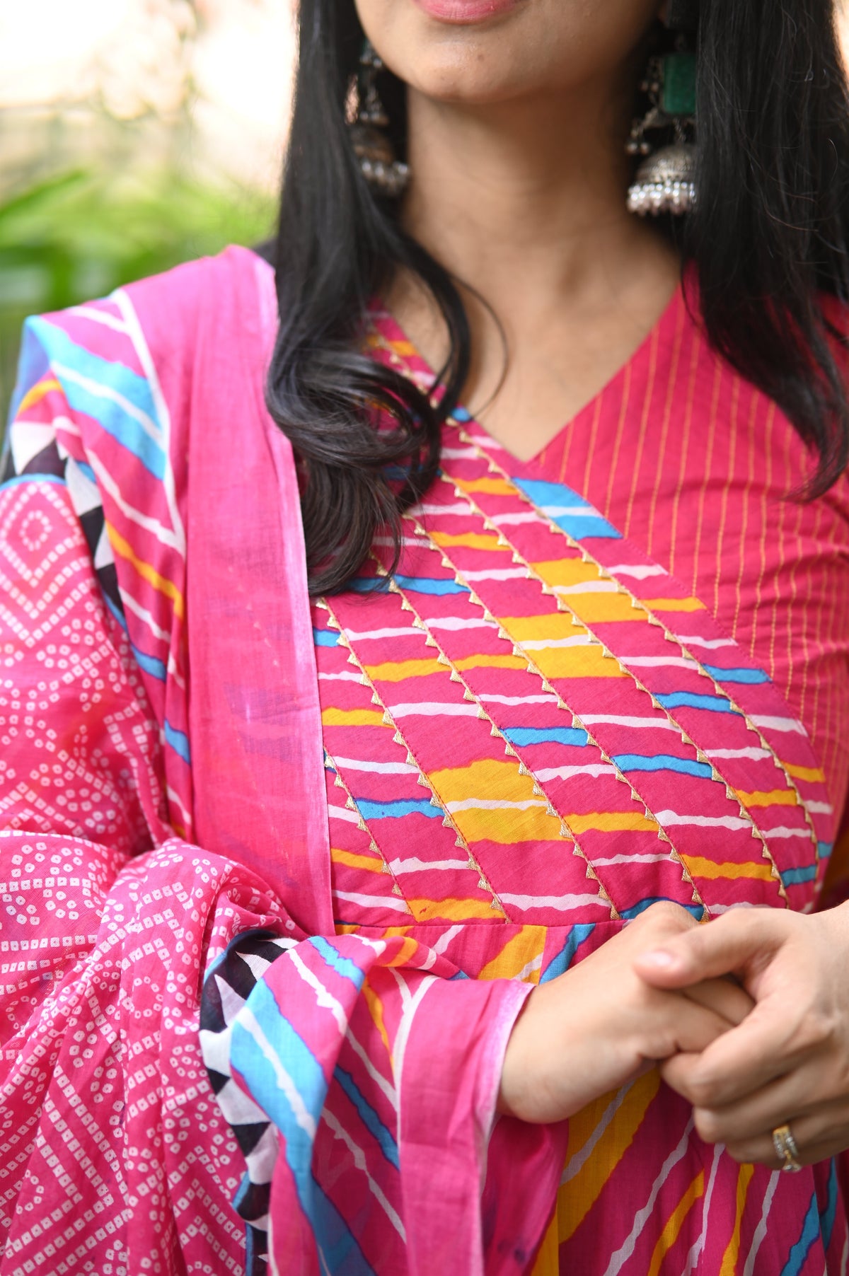 Satrangi Bandhani Anarkali Suit Set