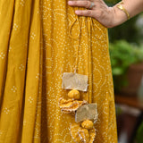 Kesarbandh Bandhani Anarkali Suit Set