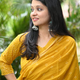 Kesarbandh Bandhani Anarkali Suit Set