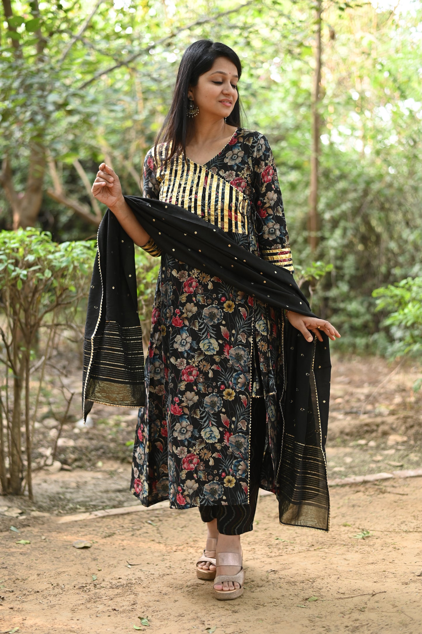 Mahiya Muslin A-line Suit Set