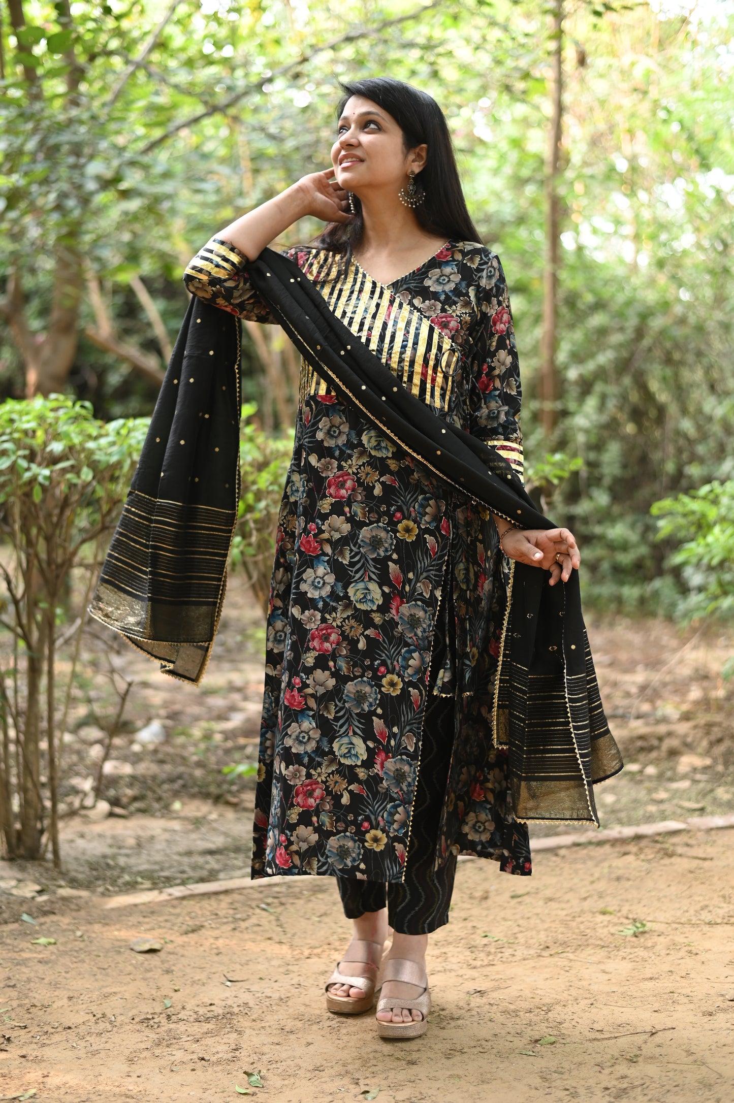 Mahiya Muslin A-line Suit Set