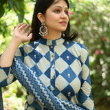 Indigo Cotton Suit Set