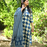 Indigo Cotton Suit Set