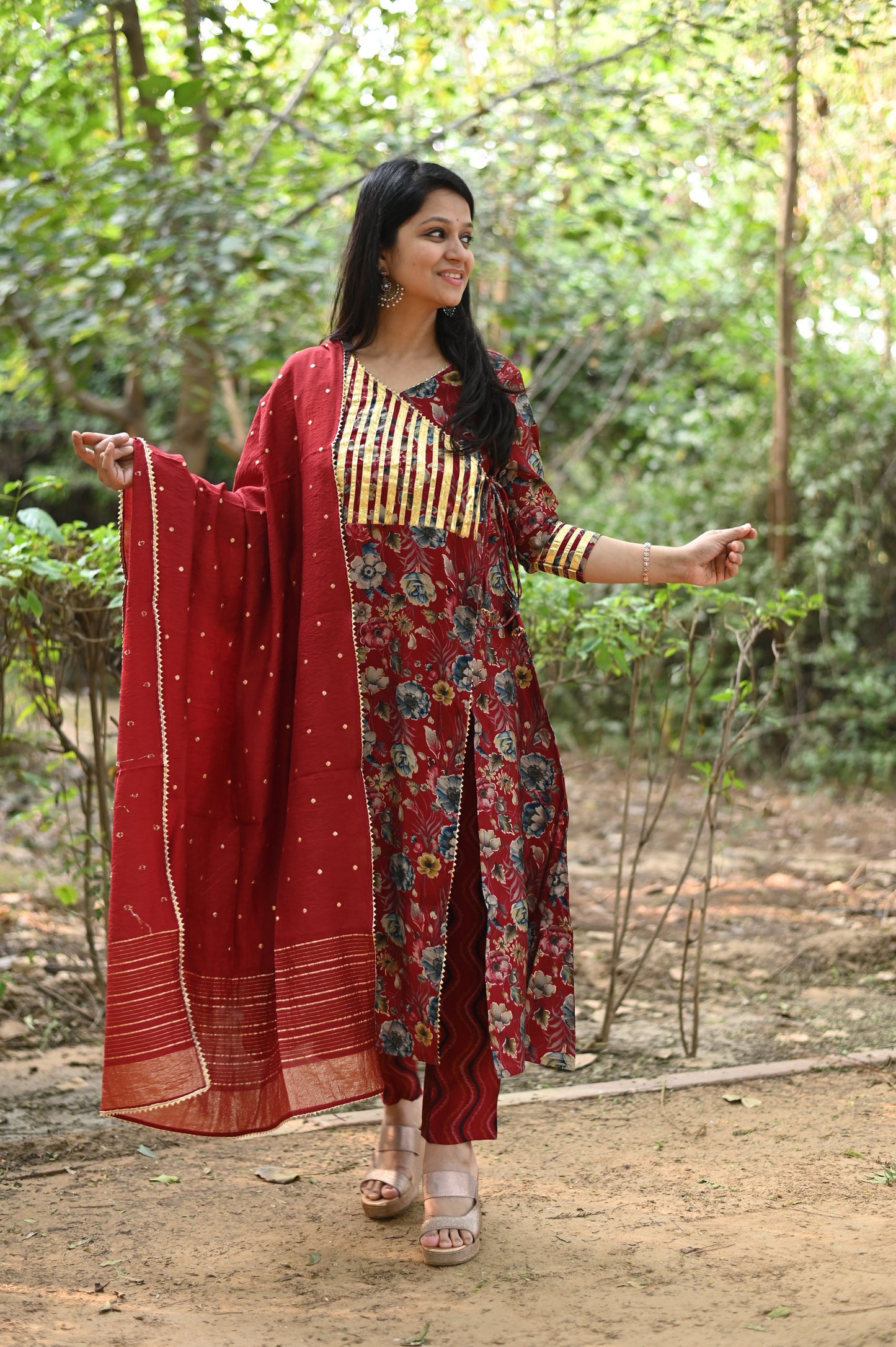 Mahiya Muslin A-line Suit Set